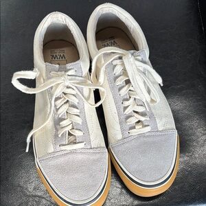 Vans Wood White and Gray Sneakers with Minimalist Design